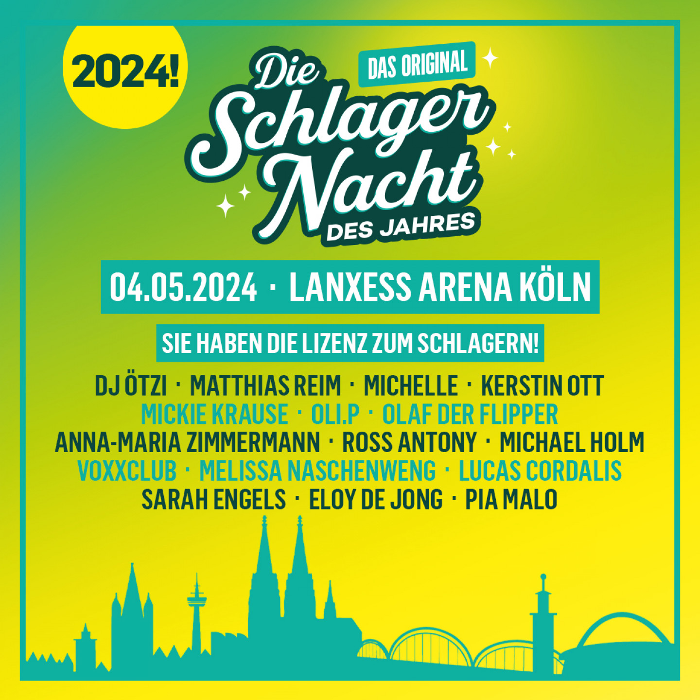 Wie lange geht die schlagernacht in Köln?